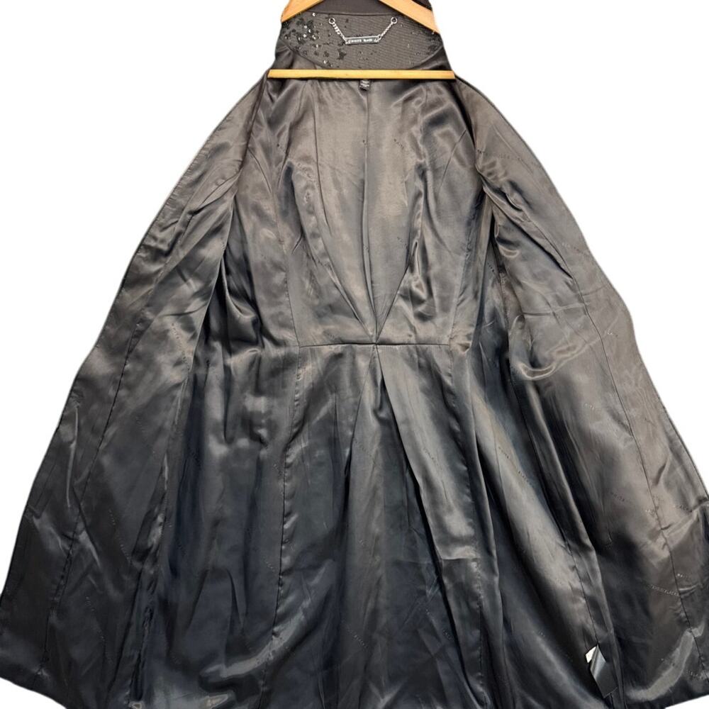White House Black Market Sparkly Sequined Black Dressy Topper Coat Women Small - Picture 3 of 8